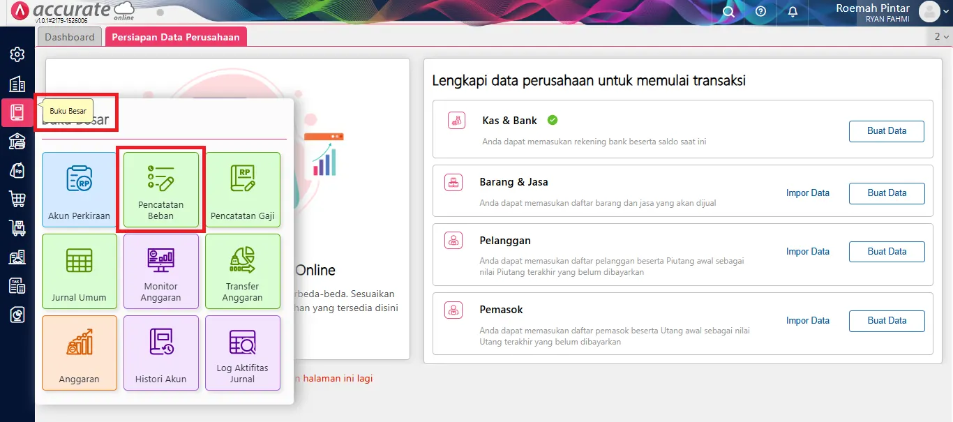 Cara melakukan pencatatan beban